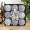 8CM 9PCS Christmas Ball Ornaments Luxury Foam Christmas Tree Party Decoration New Christmas Spheres Pendant