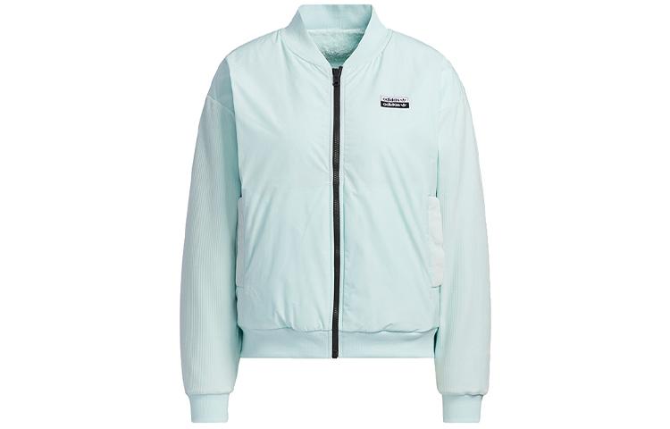 Adidas Originals RYV Velvet Jackets Women s Cool Mint Green Baseball Collar Moderate GU5799 36