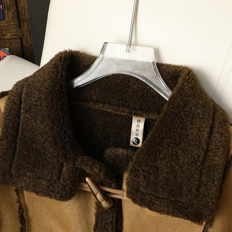 Women's Fur Integrated Jacket Women's Loose and Thin Meat-covering Warm Jacket Women's Outer Wear