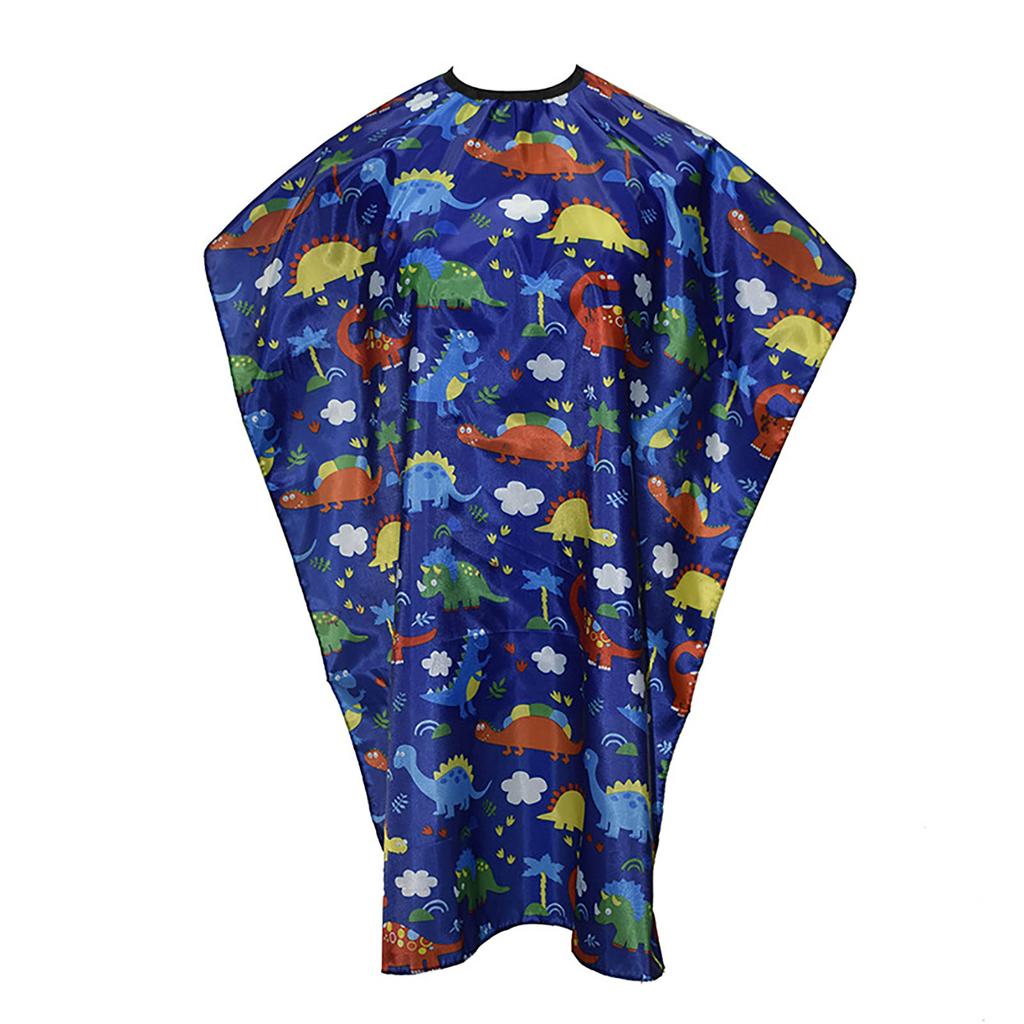 Kids Haircut Cape Cute Pattern Waterproof Adjustable Kids Salon Hair Cutting Cape with Brush for