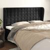 vidaXL Headboard with Ears Black 203x23x118/128 Cm Velvet