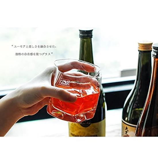 Makoto Komatsu Kimura Glass Tumbler COM Series Crumple Old Fashioned In Wedding Gift Beer Japanese Sake Whiskey Respect for the Aged Day Retirement