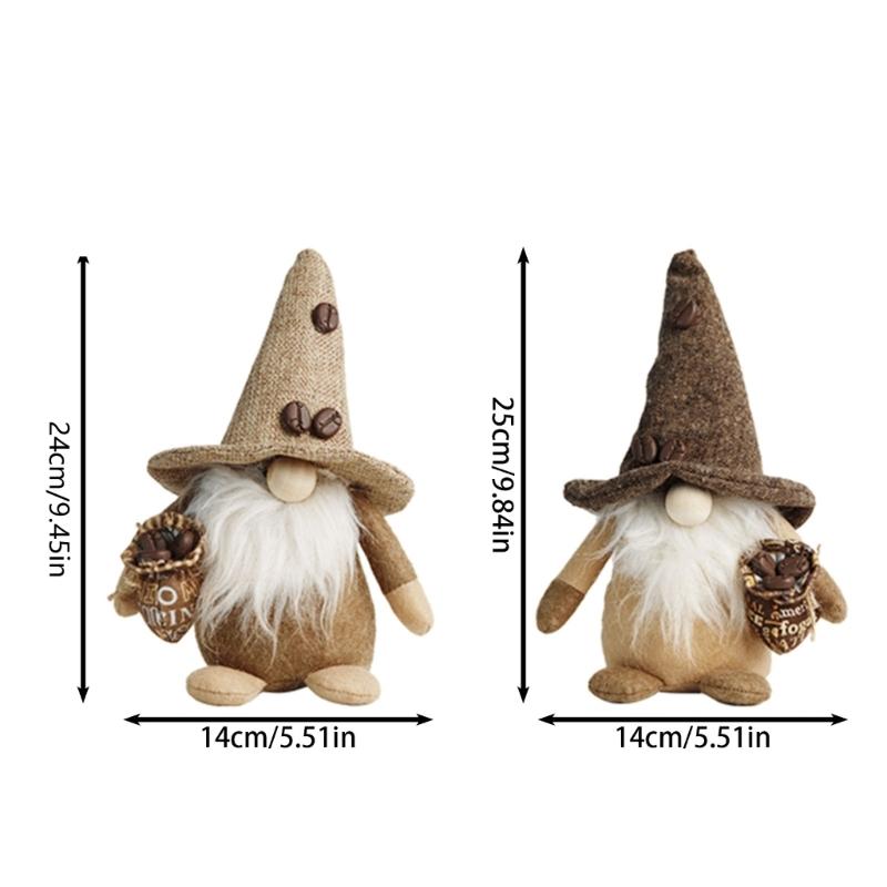 Kitchen Chefs Gnome Lovely Coffee Gnome Scandinavians Tomtes Nisse Swedish Gnome Statue Holiday Tiered Tray Decorations