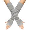 Knitted Fingerless Long Gloves Long Sleeve Elbow Mitten Y2K Arm Sleeve Gloves  for Women Girls