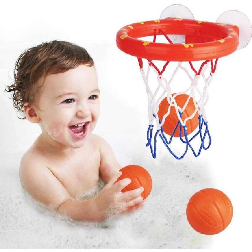 (Wie gezeigt, Einheitsgröße) Badewannen-Spaß Basketballkorb Bälle Set Badezimmer Wurfspiel Spielzeug für Kleinkinder Kinder Baby Badewanne