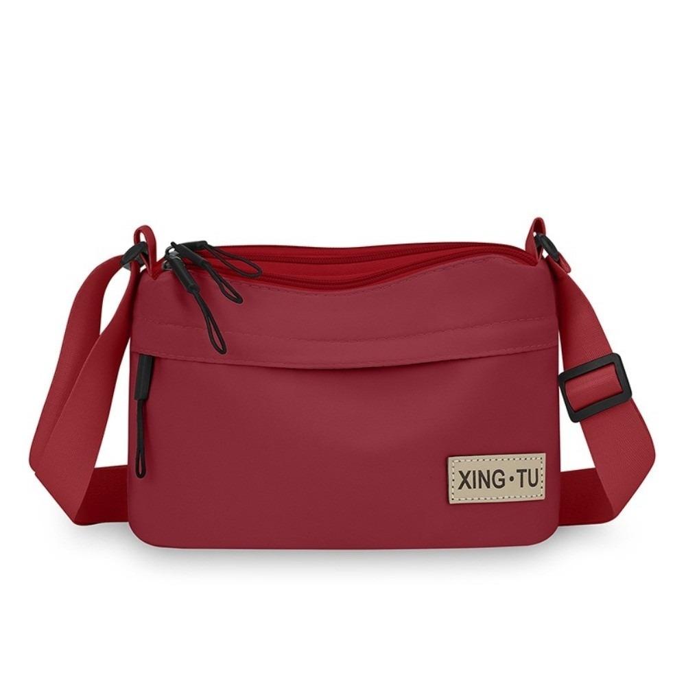 Canvas Women Backpack Three Layer Oxford Shoulder Bag Simple Nylon Crossbody Bag Travel