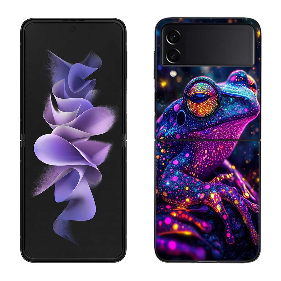

Why Are Frogs Important Phone Case For Samsung Z Flip 7 6 5G Galaxy Z Flip 5 4 3 Black Hard Cell Cover Luxury PC Shell Coque Samsung Z Flip 5 5G