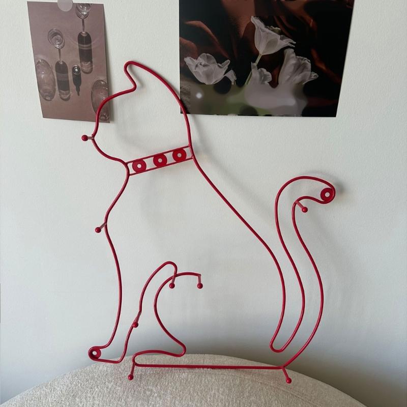Retro Cartoon Cats Wall Hook Minimalist Design For Home Decors Functional To Hanging Clothes Hats And Bags Durable Iron Materials Suitable For Various