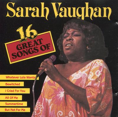 CD SARAH VAUGHAN - 16 Great Songs Of JW77021 Jazz World Comp 1988 Europe Jazz Used