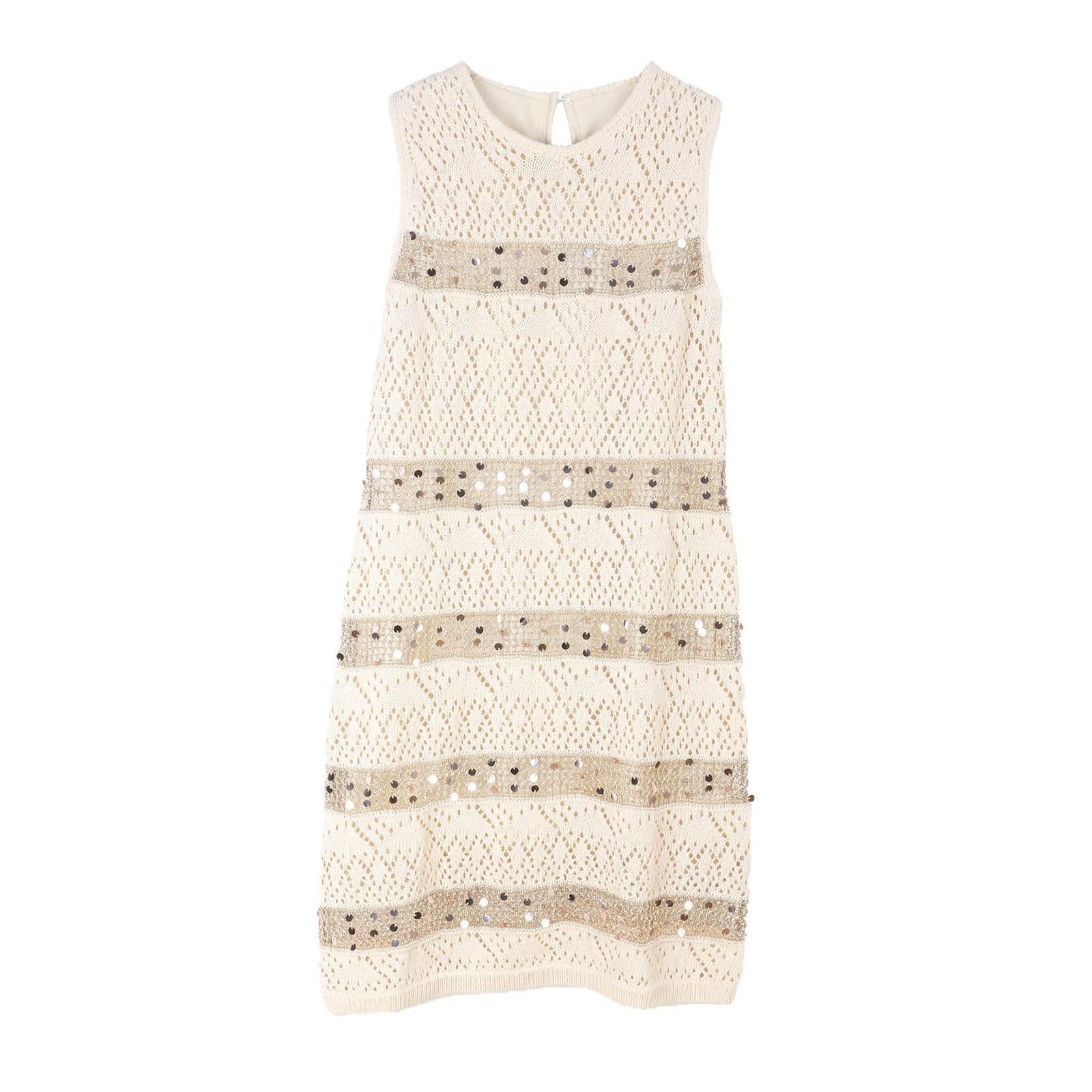 

Европейское и американское праздничное платье-майка с пайетками - Женское приталенное, без рукавов, с круглым вырезом, во французском стиле для весны/лета Small