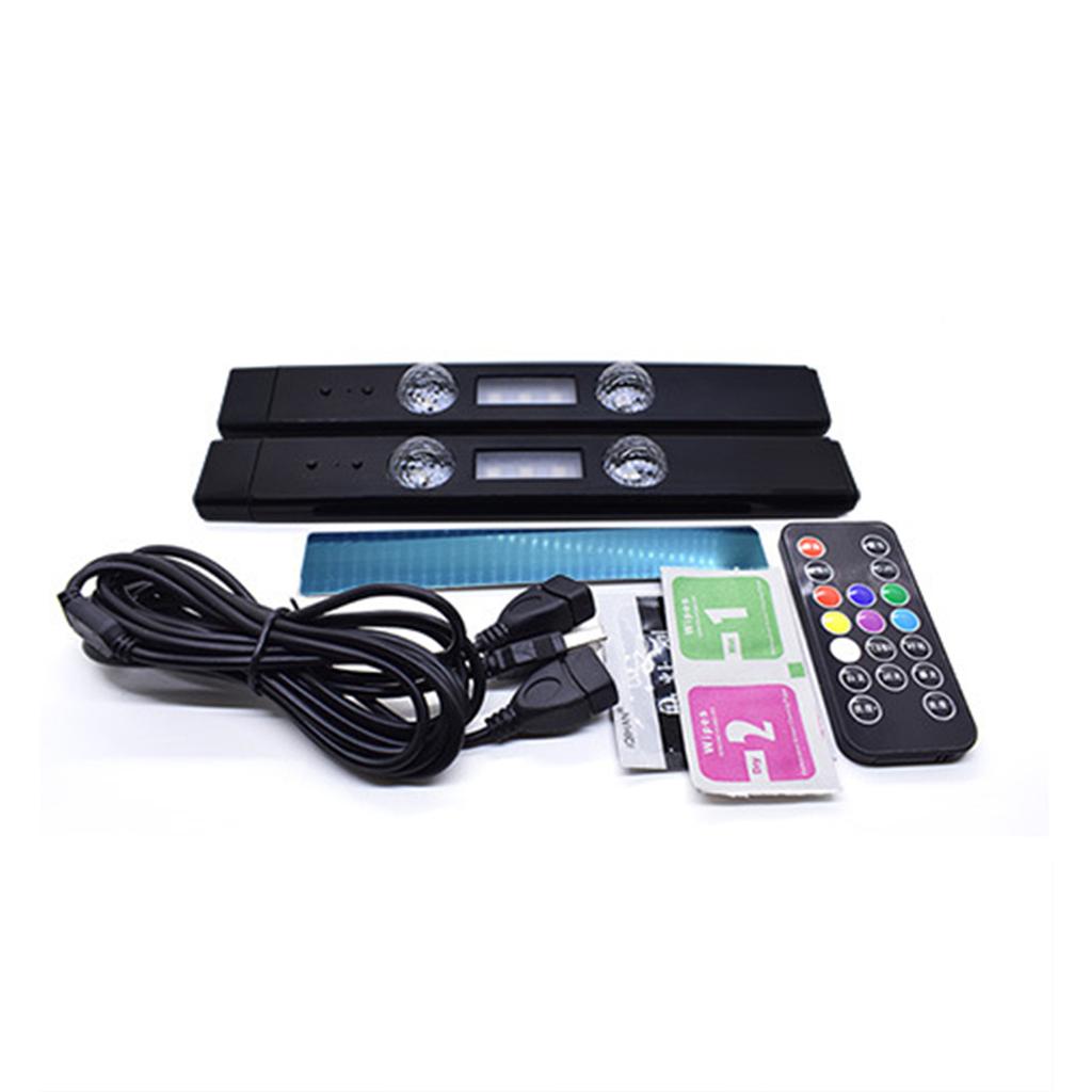 5V 3W auto Ambient Light USB nabíjení Barevné LED osvětlení Atmosféry Světlo rytmu Ovládání zvuku