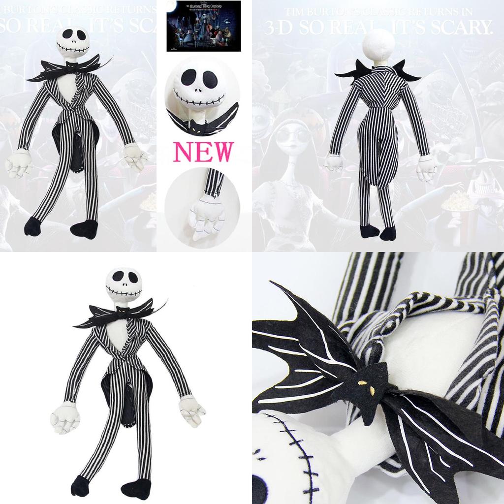 Disney The Nightmare Before Christmas Jack Skellington Plush Doll Soft And Cuddly 50cm Toy