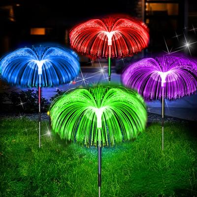 Solar Garden Lights Outdoor Waterproof Fiber Optic Jellyfish Lawn Lights Outdoor Patio Villa Yard Decor Night Light XYZ