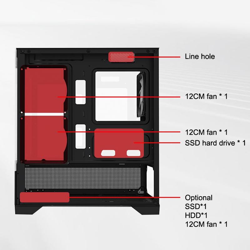 Mini Gaming Computer Case M-Atx Itx Seaview Room 270°Full View Without Column Desktop Chassis Support 240 Water Cooler Pc Case