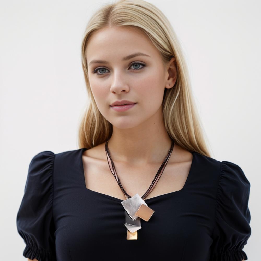 DIMANAF 2024 Four Seasons Pendant Retro Accessory Long Ethnic Style Leaf Simple Accessories Pendant A21