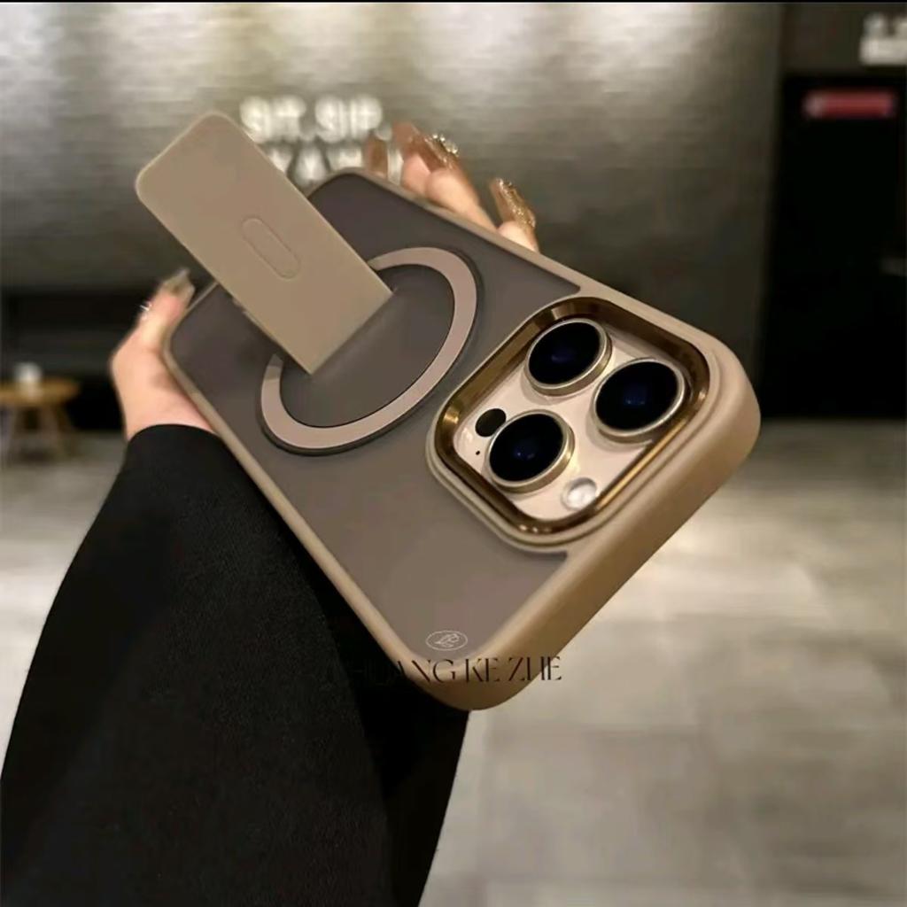 Invisible Magnetic Stent for IPhone 16 Mobile Phone Case Apple 15 PROMAX Matte Skin-proof Shell