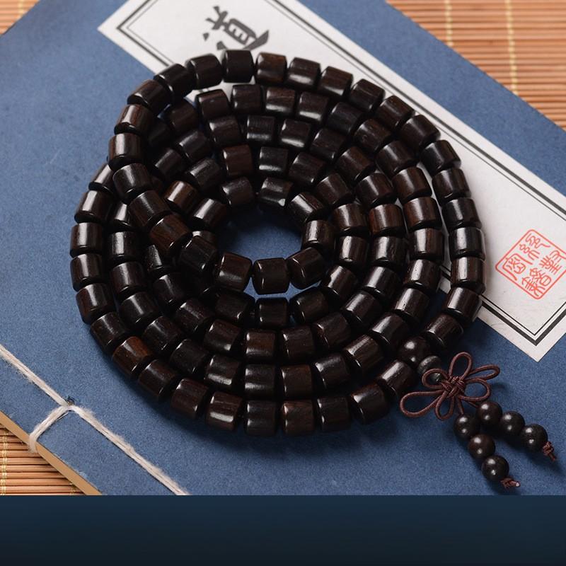 Red Light Sandalwood, Black Sandalwood, Ebony, Black Sandalwood, Buddha Beads, Wenwan Bracelet Sandalwood 108 Rosary Beads.
