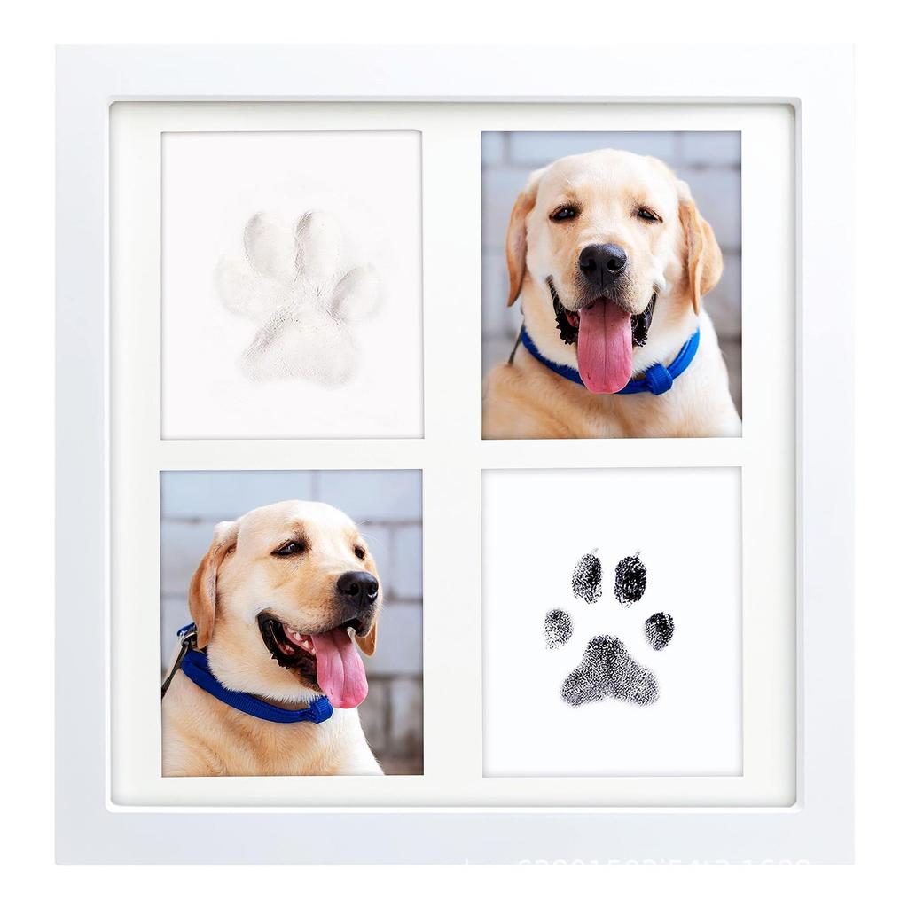 DIY Pet Paw Print & Baby Footprint Photo Frame Gift Set
