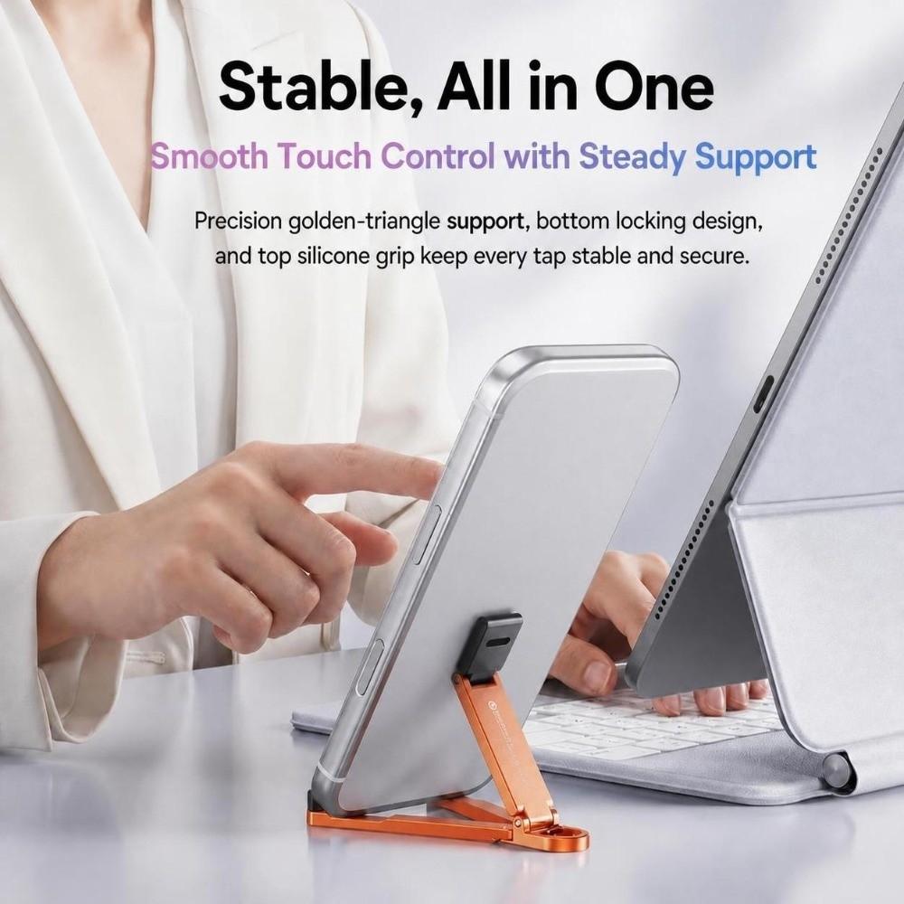 Multi-Angle Adjustable Mini Keychain Phone Stand Lightweight EDC Travel Stand Outdoor