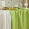 Pure Color Tablecloth Crinkle Cotton Washable Table Cover Tablecloths for Rectangle Table Baby Shower Kitchen Party Wedding Deco
