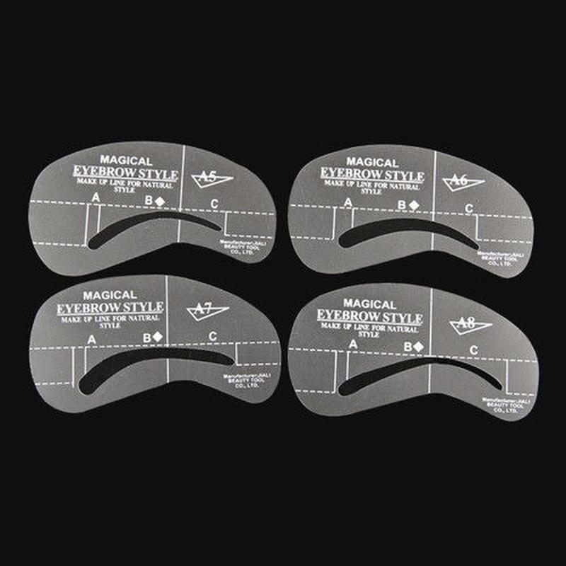 24 Models/sets of Eyebrow Modification Template Kit Template Shaping Device DIY Tool Thrush Card Board Stroke Template