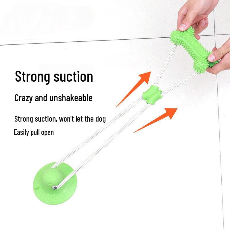 Hot-Selling Dog Suction Cup Pull Toy - Teething Resistant Bone for Medium & Large Dogs