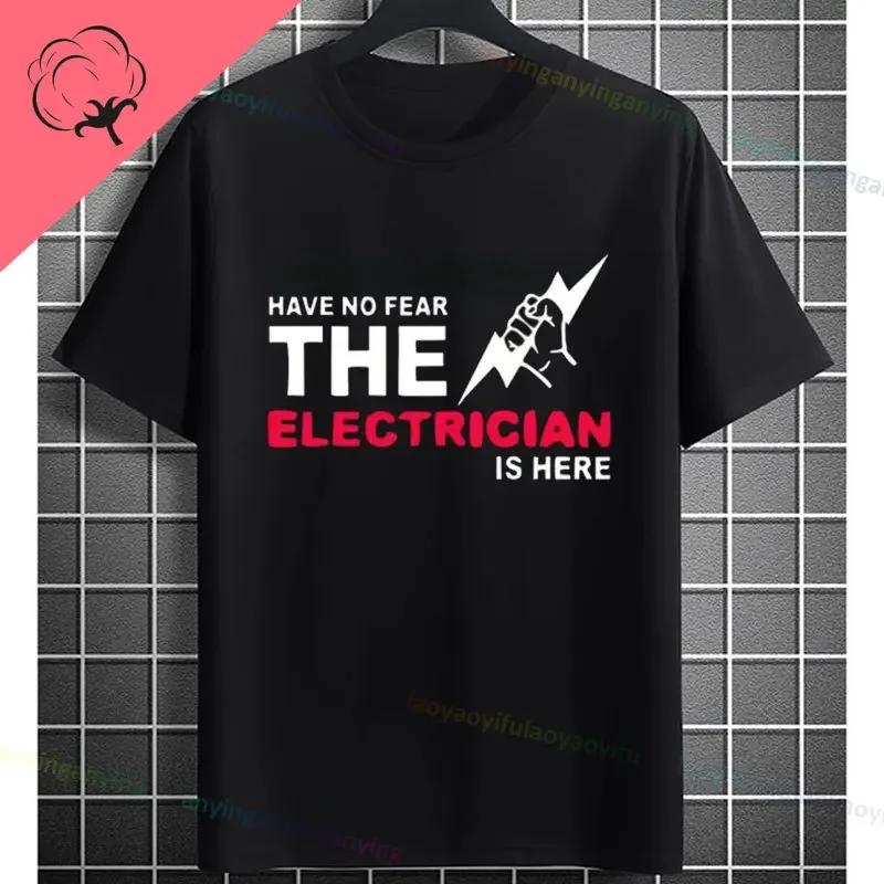 100 Cotton Funny Electrical Design Tshirt Electrician For Unisex Crew Neck Short Sleeve Powerline Electricians Tee