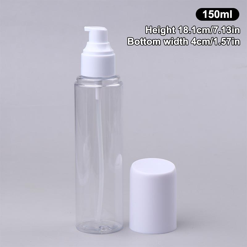 100/120/150ml Travel-Sized Refillable Pump Bottles – Press-Type Dispensers for Lotion, Emulsion, and Cosmetic Storage