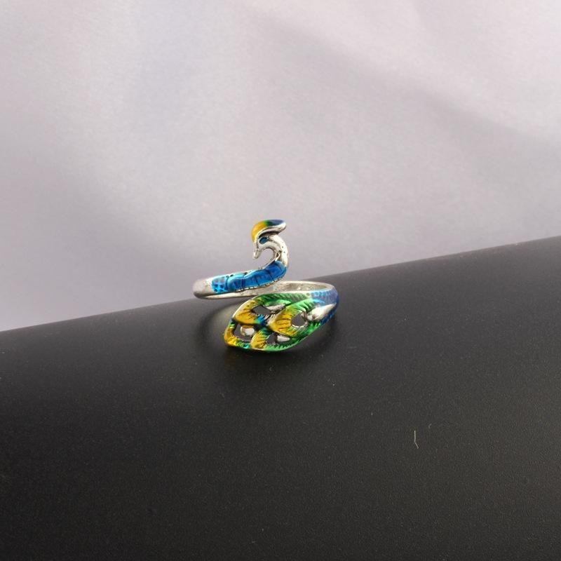 Simple Retro Three-dimensional Peacock Ring Female Ring