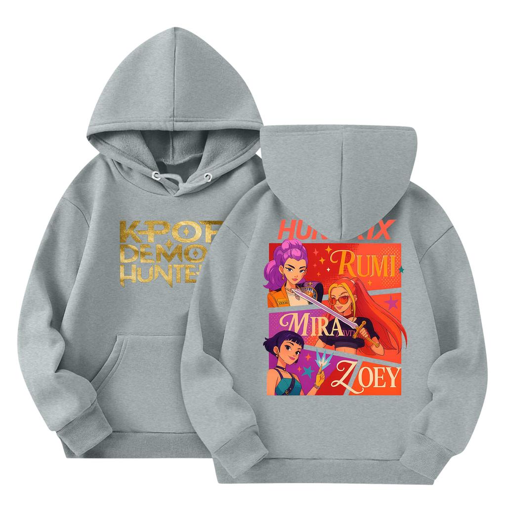 Child Fashion Lightweight Long Sleeve Pullover With Pockets  Print Hoodie