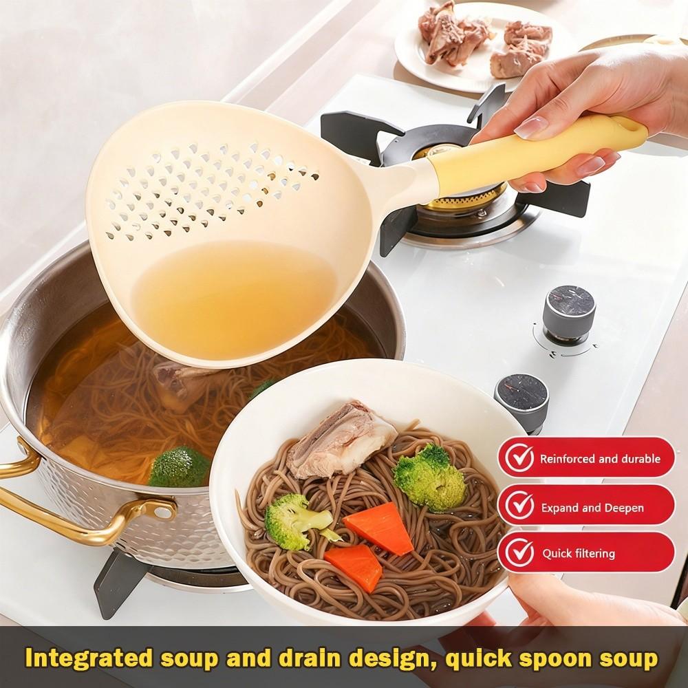 High Heat Resistant Soup Ladle 2 in1 Soup Drain Colander New Vegetable Strainer  Kitchen Use