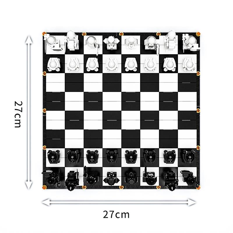 Nuevo juego interactivo de bloques de construcción "Ajedrez Mágico Final Challenge", película de magos, 76392, juego de rol de caballero, juguetes de ladrillos, regalos para niños