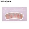 30Pcs Full Cover Removable Sparkling Rhinestone Reusable False Nails Elegant French Style Press On Nails Nail Art