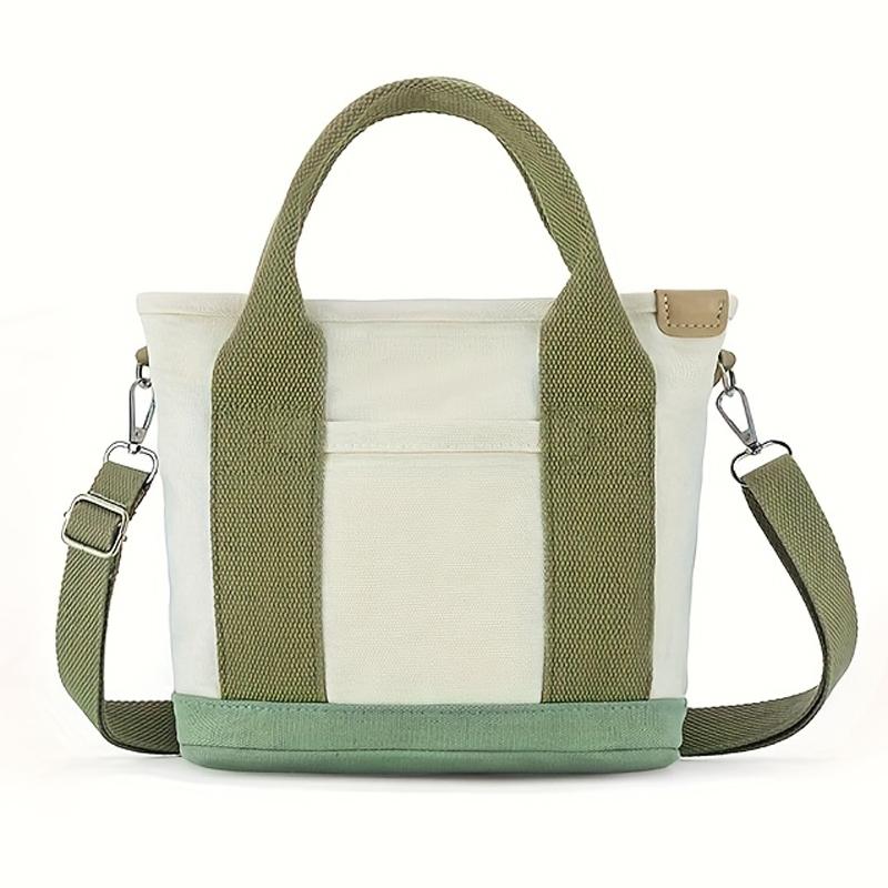 Canvas New Women's Handbag, Simple and Fashionable Bento Bag, Women's Handbag, Hand-held Shoulder, Crossbody Tote Bag