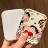 Anime Crayon Shin Chan Handheld Mirror Foldable Mirror Comb Makeup Cute Portable Holiday Girls Cosmetic Mirror Christmas Gifts