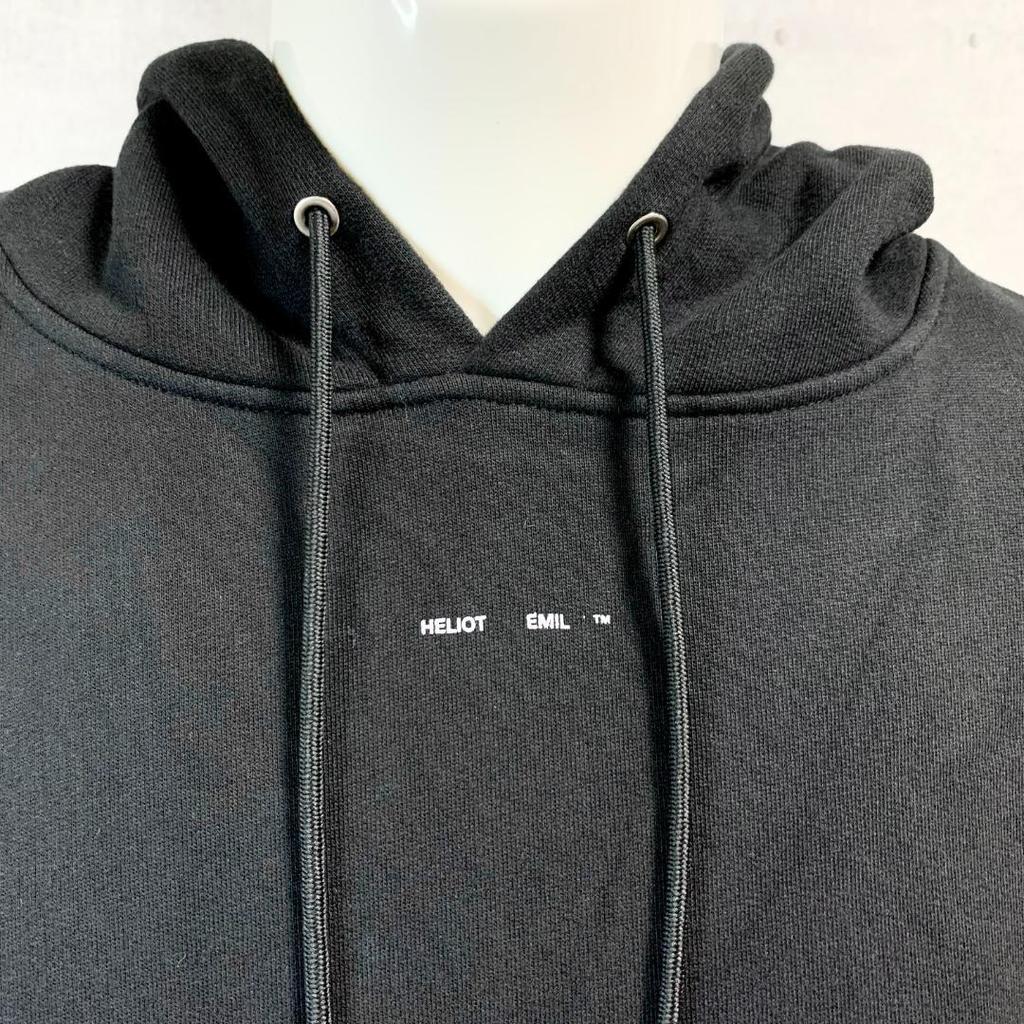[USED] Sold out (Overseas exclusive) HELIOT EMIL Black Logo Hoodie