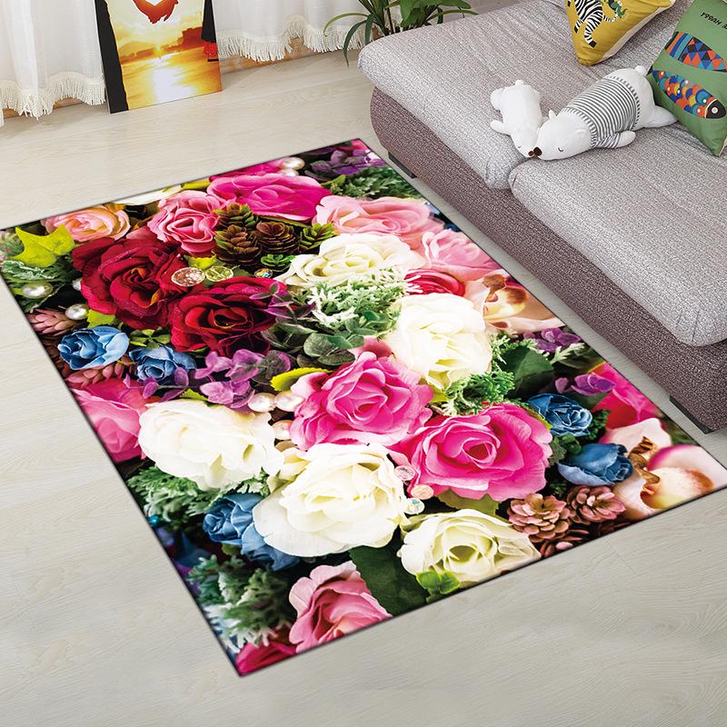 Living Room Carpet Bedroom Bedside Carpet Simple Floor Mat Foot Mat and Machine Washable Entrance Mat