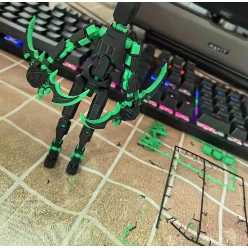 Not Assembled Action Figure Set Giant Sword Titan Robot Action Figure DIY Dummy Doll Ornament 3D Articulated Figures Boys Like