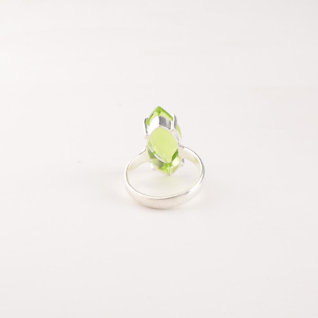 Peridot Gemstone 925 Sterling Silver Jewelry Handmade Ring For Valentine's Gift RR-65-11