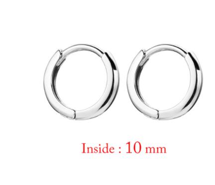 925 Sterling Silver Big Circle Stud Earrings for Women New Fashion Exaggerated Party Jewelry Gifts Prevent Allergy