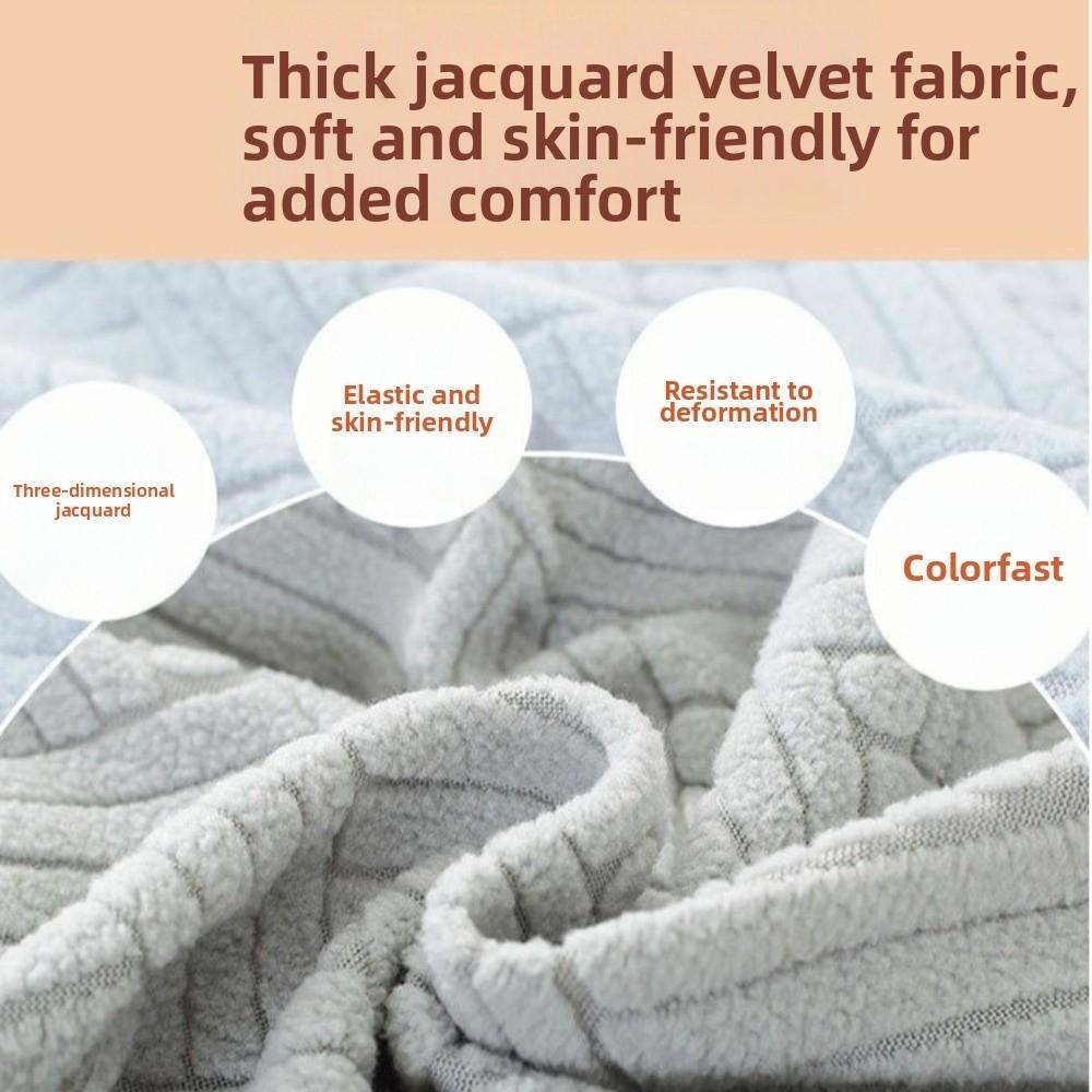 Elastic Jacquard Ottoman Cover Solid Color Footrest Slipcover New Footstool Case  Home Decor