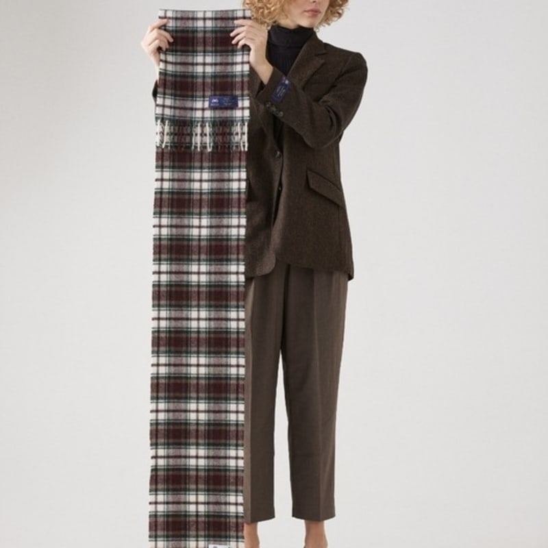 ABRAHAM MOON Merino Wool Muffler 25cm - Dress Macduff