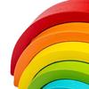 Wooden Stacker Blocks Puzzles Large Arch Shape Colorful Educational Stacking Toy for Toddlers Type
