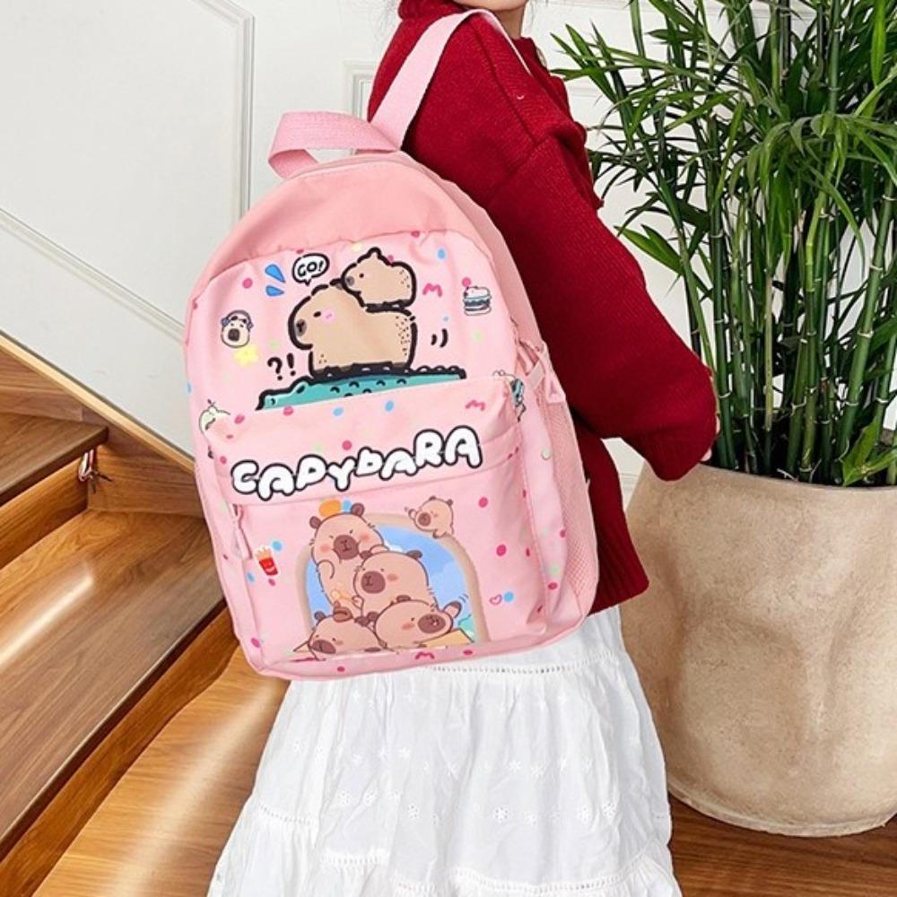 Large Capacity Kids Schoolbag Casual Versatile Female Messenger Bag Cute Travel Rucksack