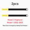 For Tesla Model Y Model 3 Highland 2025 2025 Rear Door Mechanical Switch Handle Emergency Puller Button Rope Car Accessories