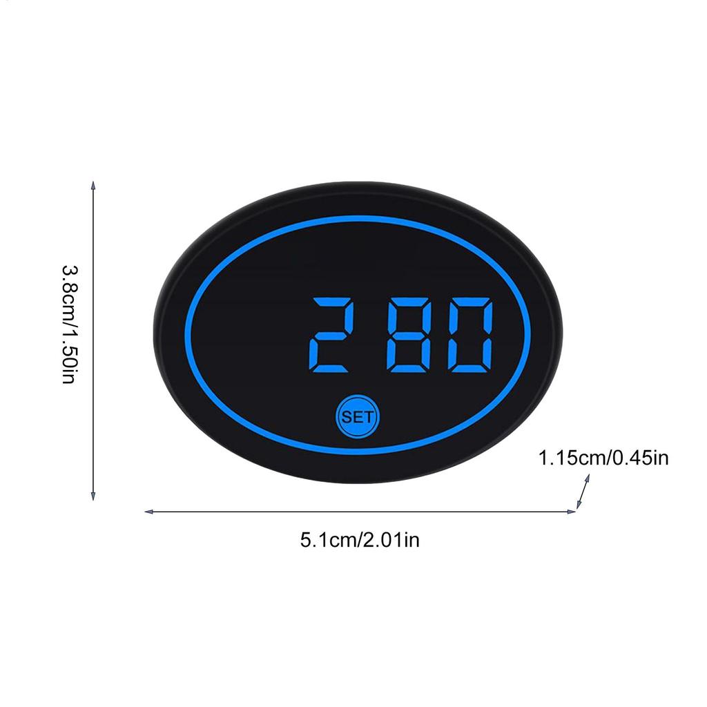 Motorcycle Clock LED Display Small Motorbike Digital Clock Voltage Gauge For Women Teens Cycling Enthusiasts Commuting Urban