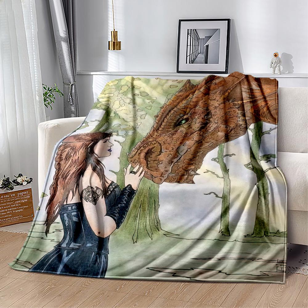 Gothic Style Blanket Warmthful Decor Great for Bed Office Picnics Four Seasons Multipurpose Stylish Decor Ideal Gift For Birthday Valentine'S Day