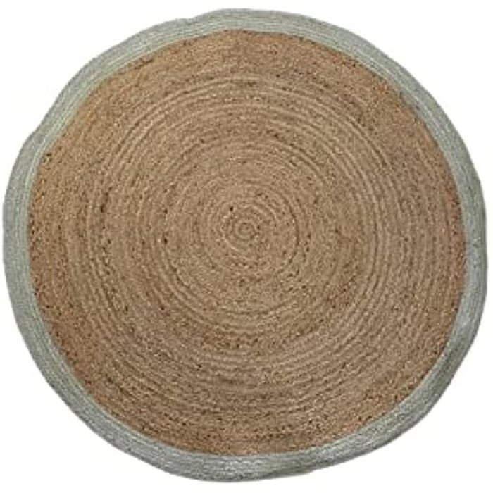 Tapis - DKD HOME DECOR - Standard - Rond - Vert et Marron - 150 x 150 cm