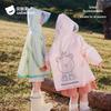 Beipeisi 2025 Kids' Rain Poncho with Backpack Slot