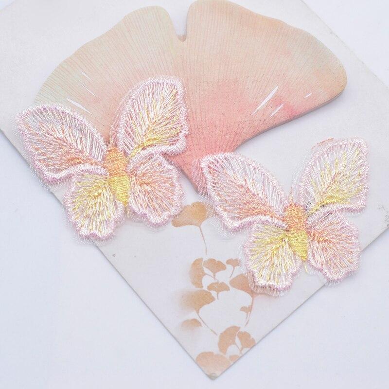 12 Stück 50 x 40 mm Mirage bestickte Netz-Schmetterlings-Applikationen für Kleidung, Hut, Nähen, Flicken, DIY, Kopfbedeckung, Haarspangen, Bogen-Zubehör